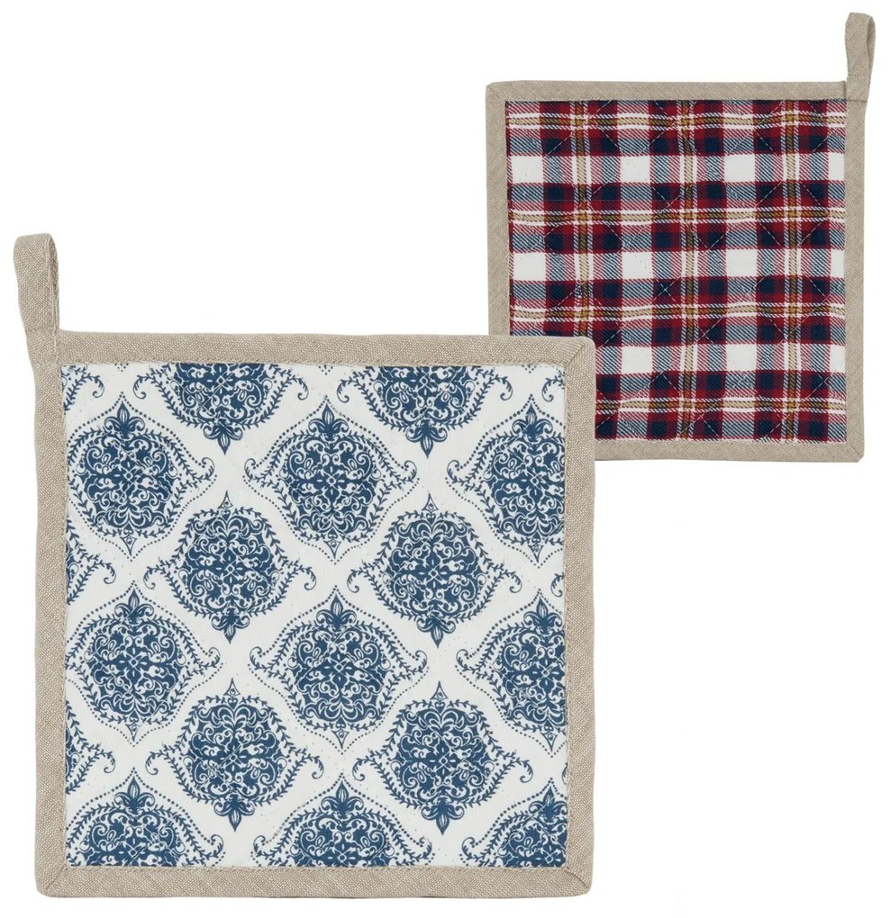 Kockovaná chňapka - podložka pod riad Its Cold Outside - 20 * 20cm