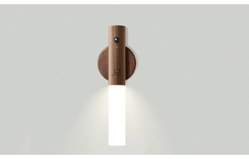 Hnedé LED nástenné svietidlo na USB Baton – Gingko