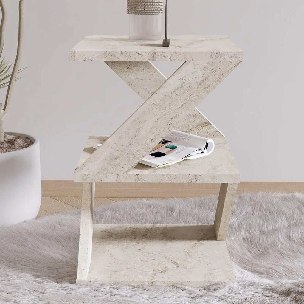 Odkladací stolík Albeni Travertine