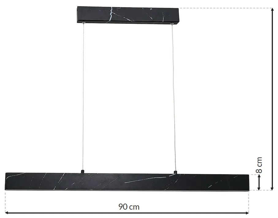 Závesné LED svietidlo Pierce, 1x LED 18w, 4000k, b