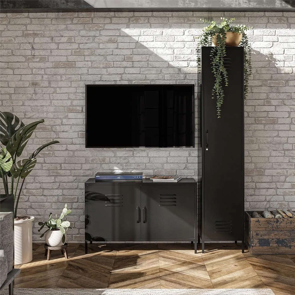 Čierna kovová skrinka 100x64x40 cm Mission District – Støraa