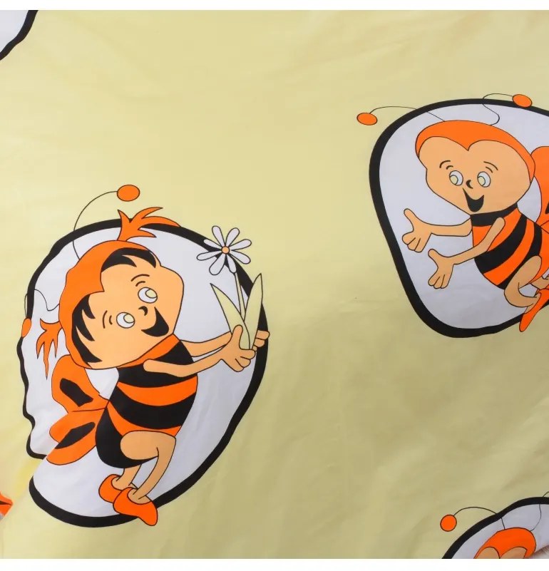 Obliečky detské bavlnené včielky oranžové EMI
