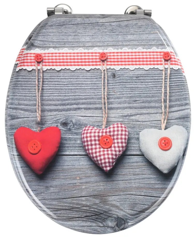 WC sedadlo Wenko Bavarian Hearts, 43 × 37 cm