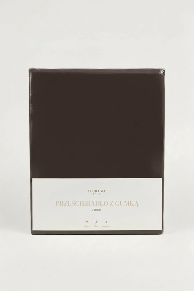Plachta s gumičkou JERSEY hnedá Rozmer: 220x200x30 cm
