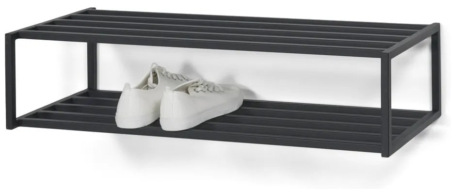 Čierna kovová závesná skrinka na topánky 78x20,5x30,5 cm School – Spinder Design