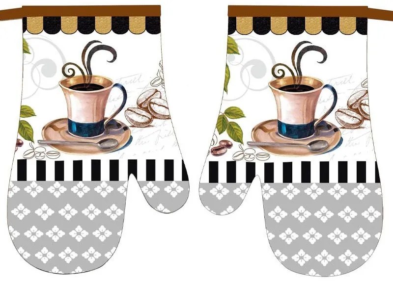 B-1 LONG COFFEE sada chňapka so zásterou