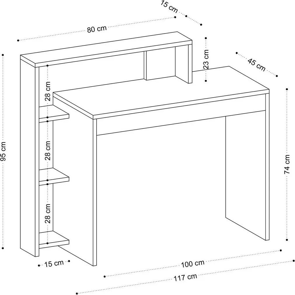 Pracovný stôl Uma Oak