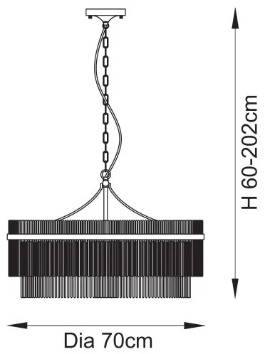 Endon 112574 - Luster na reťazi MARIETTA GRAND 7xE14/7W/230V mosadz/číre