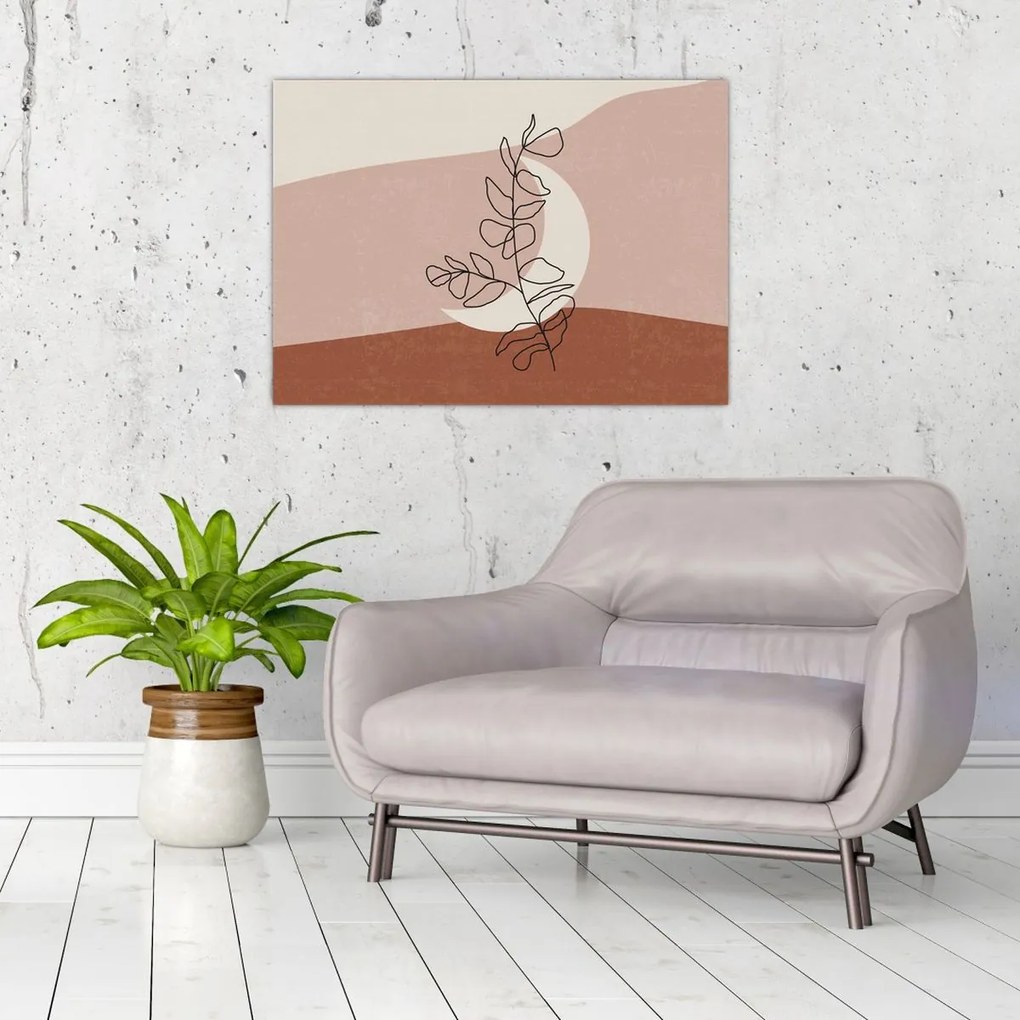 Obraz - Boho listy N⁰2 (70x50 cm)