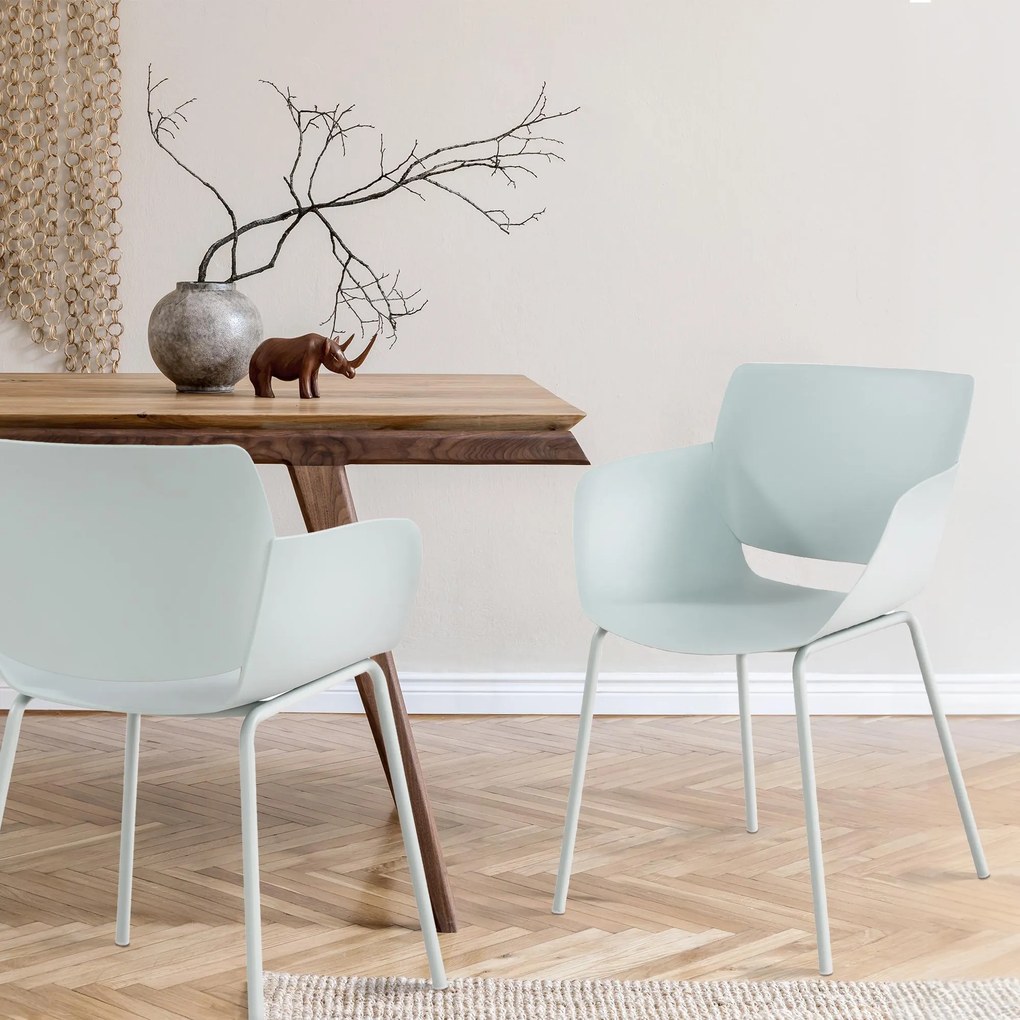 Design-Shop Set 2 stoličiek Alpena - tyrkysová