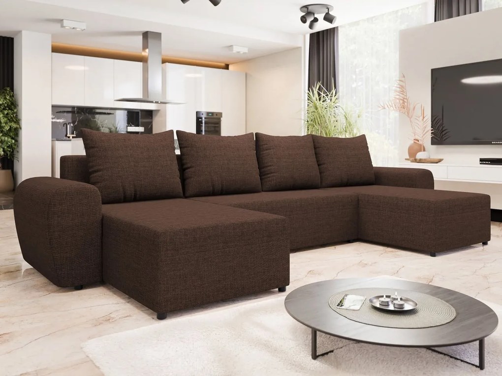 Rohová sedačka Anduvo v tvare U, Farby: Lux 05 + Lux 06