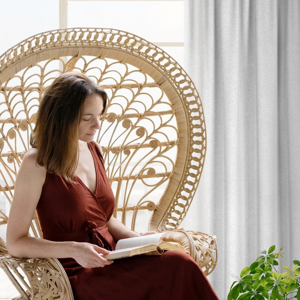 ZÁVES NA PÁSKE ERIS 140X270 CM STRIEBORNÁ