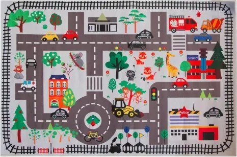 Detský koberec Koľaje, 80x120 cm%