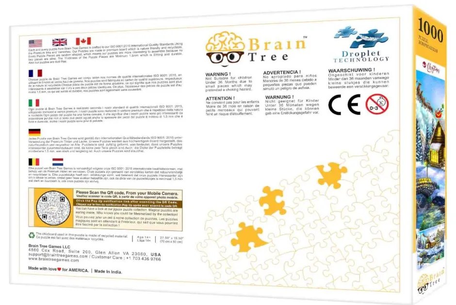 Brain Tree Puzzle Vianočná scenéria 1000 dielikov