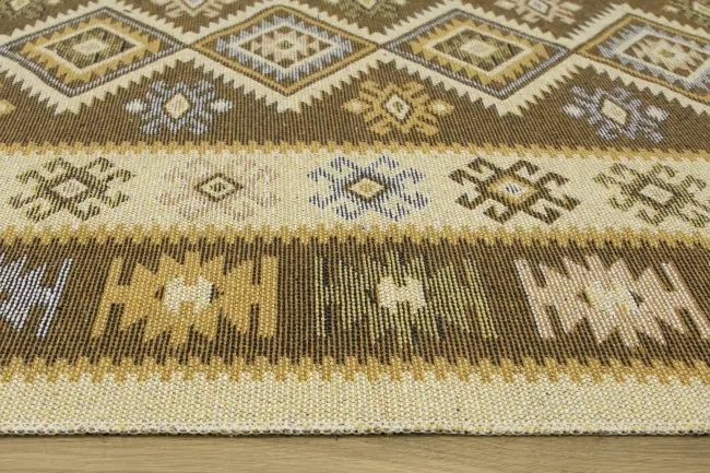 Obojstranný koberec / behúň Kilim medový 3