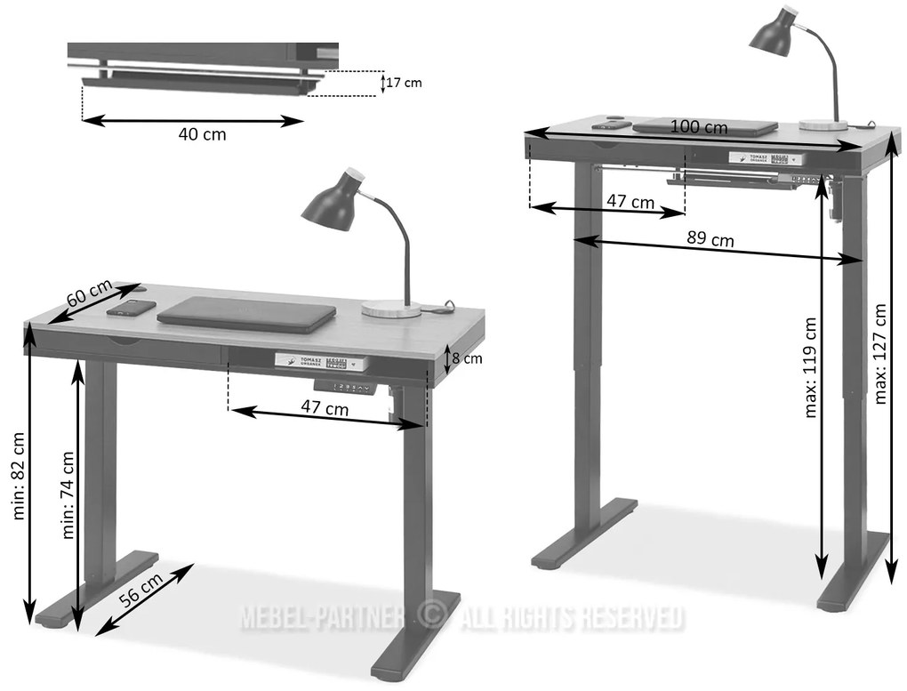 PC stolík Osto 100 (béžová + biela). Akcia -22%. Vlastná spoľahlivá doprava až k Vám domov. 1109808