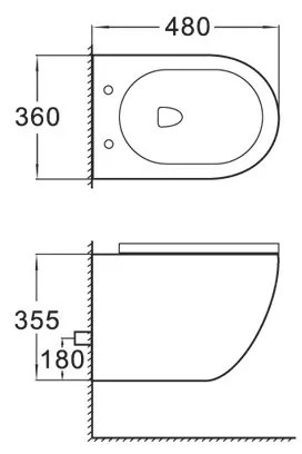Závesné WC LENA RIMLESS SLIM, 30224000
