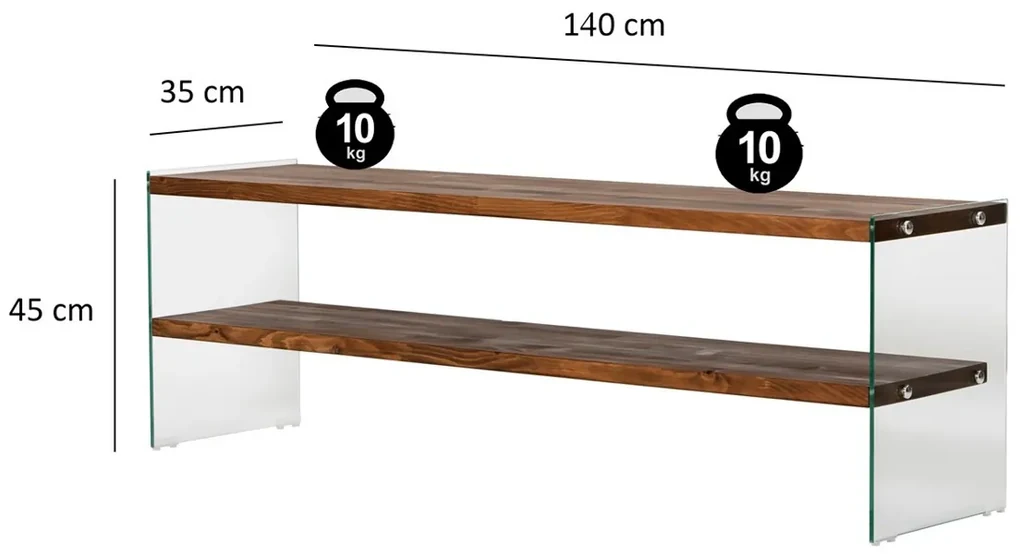 TV stolík Aqua Chesnut
