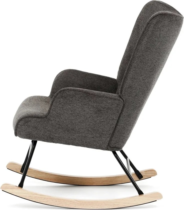 Hojdacie kreslo FABIAN — látka, sivá