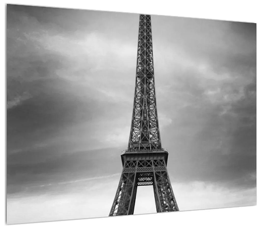 Obraz Eiffelovej veže a žltého auta (70x50 cm)