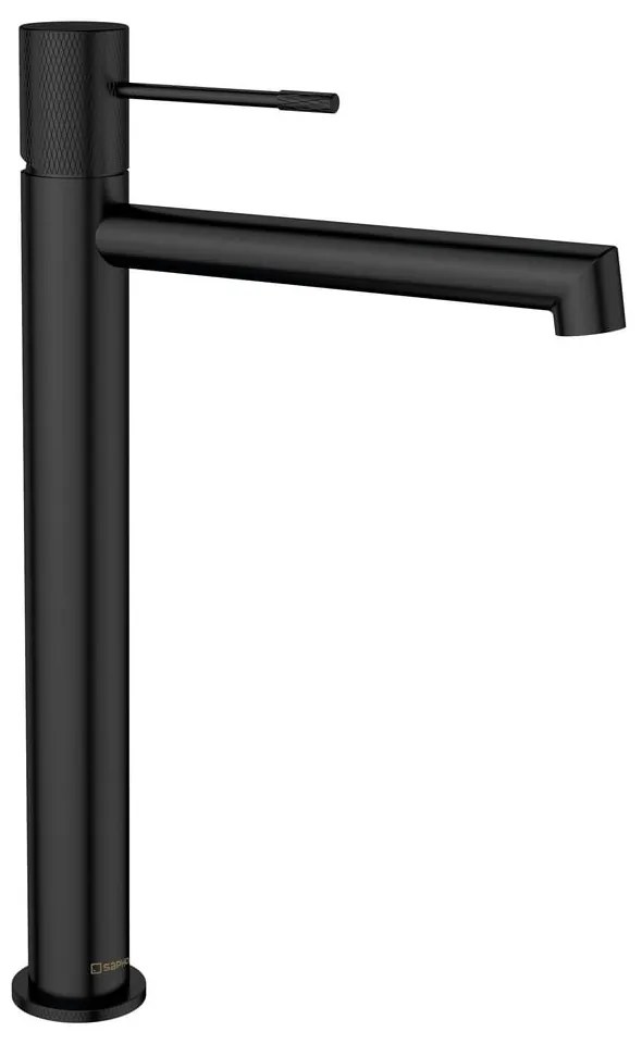 Matne čierna stojančeková umývadlová batéria Solaris – Sapho