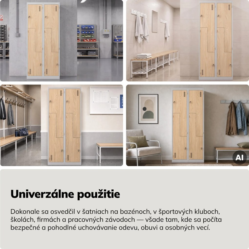 Šatníková skriňa typu L sivá, dub sonoma, 800x1850x450 mm: JULIA Eco Design