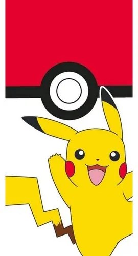 Detská osuška Pokémon Pokéball a Pikachu, 70 x 140 cm