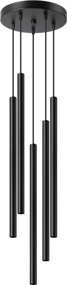 Čierne kovové závesné svietidlo ø 25 cm Fideus – Sollux