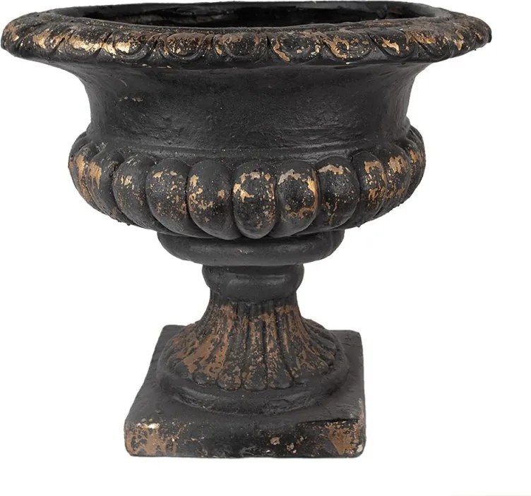 Čierny antik kvetináč v barokovom štýle Baroque - Ø 52*47 cm