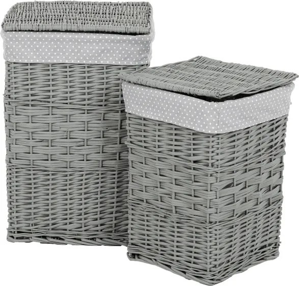 Set dvoch košov na prádlo sivý PRN2016 GREY (2 ks)