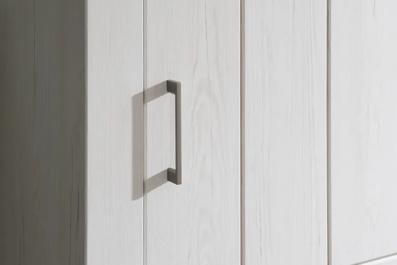 Obývacia stena Cruz, kombi, bielená pínia/šedý dub