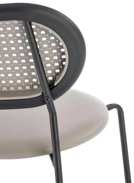 Jedálenská stolička MATILDA — oceľ, plast, šedá