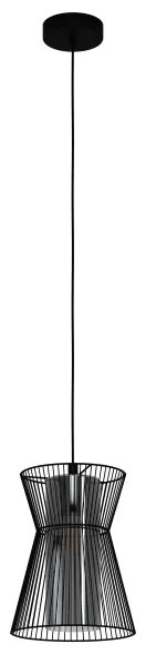 Eglo 99633 - Luster na lanku MASETA 1xE27/40W/230V čierna