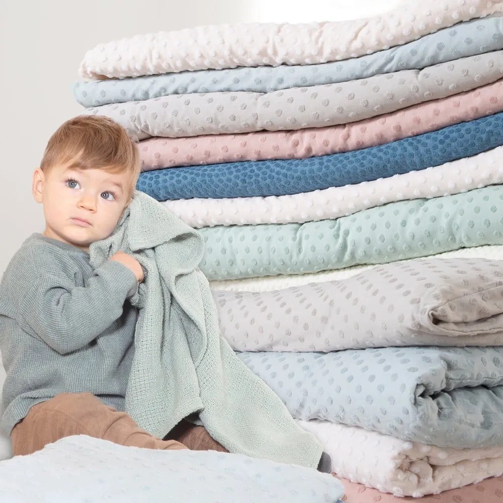 Béžové detské obliečky do postieľky s prímesou bavlny 100x135 cm Frosty Almond – Roba