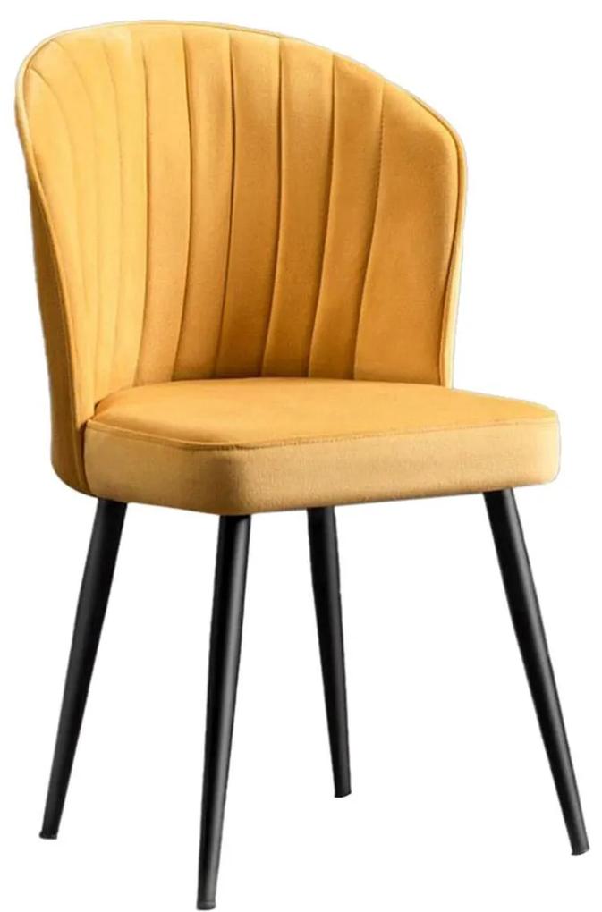 Súprava 2 stoličiek „Rubi - Yellow", 42 x 52 x 85 cm