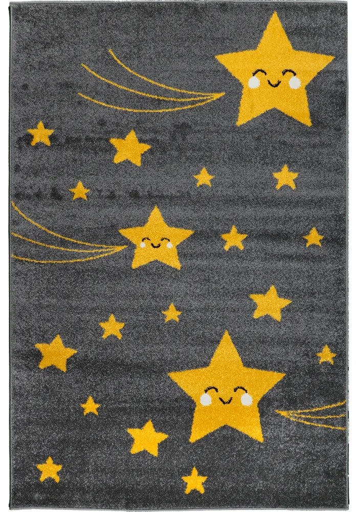 Jutex Detský koberec Playtime 0610A žltý, Rozmery 1.50 x 0.80