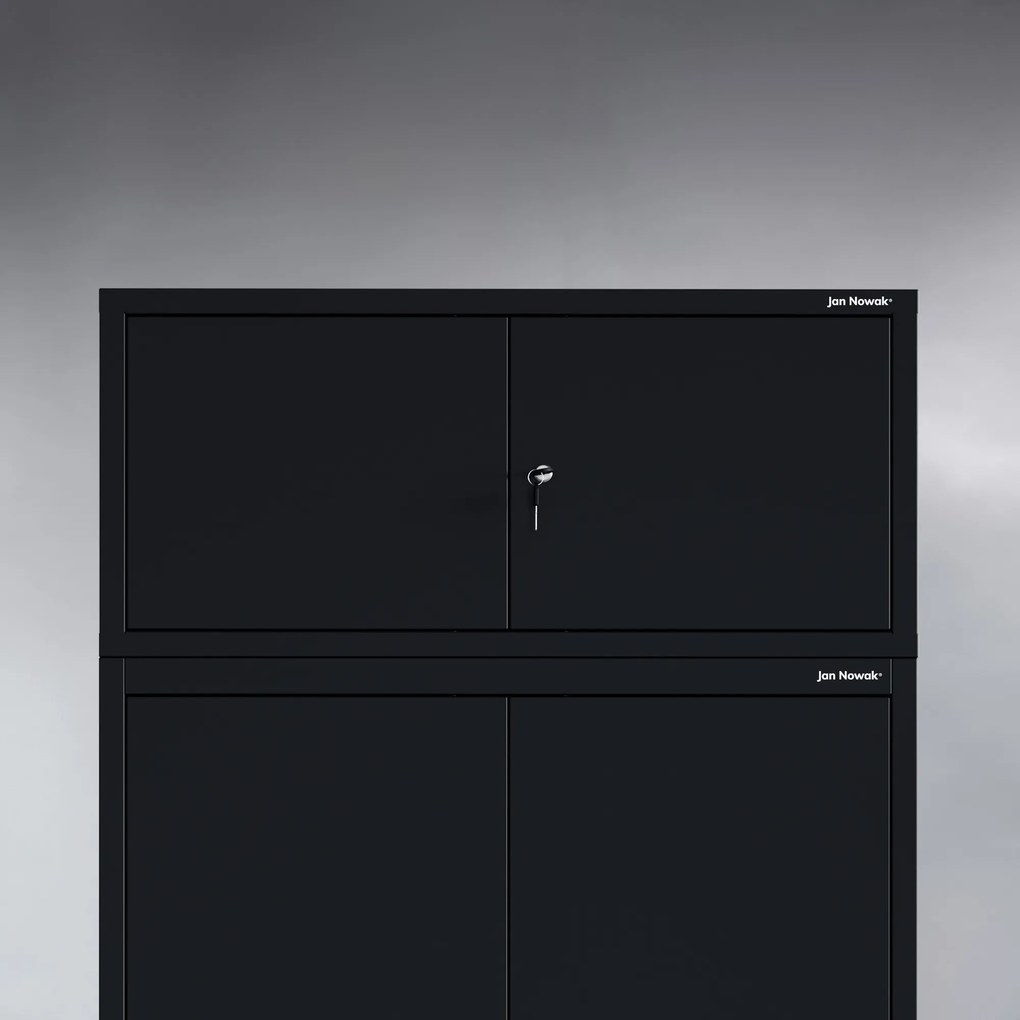 Nadstavec na šatníkovú skriňu EWA Compact 800 x 380 x 400 mm, čierny