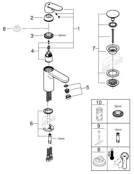 GROHE 23926000 - Umývadlová batéria DN 15 veľkosť M lesklý chróm
