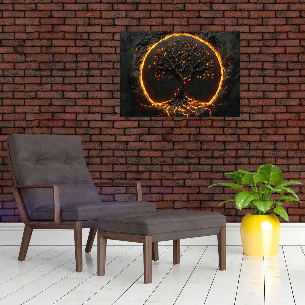 Obraz – Strom života v láve II. (70x50 cm)