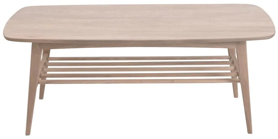 Konferenčný stolík s podnožím z dubového dreva Actona Woodstock, 120 x 60 cm