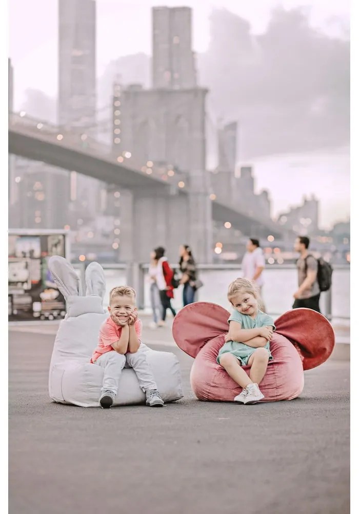 Béžový detský sedací vak The Brooklyn Kids Funny Bunny