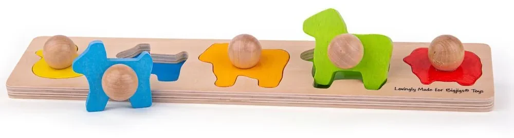 Bigjigs Baby Vkladacie puzzle zvieratá