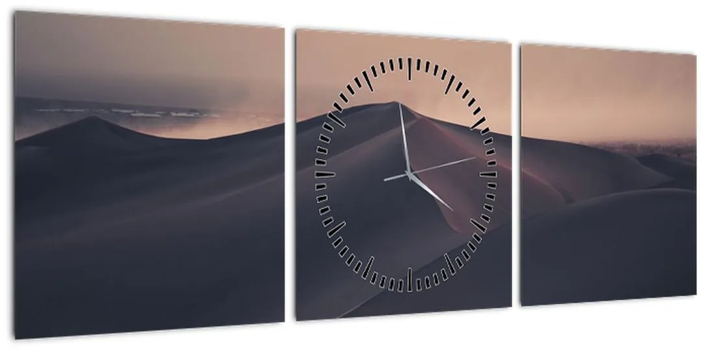 Obraz - Piesočné duny (s hodinami) (90x30 cm)