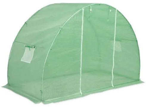 vidaXL Skleník s oceľovými základmi 4,5 m² 300x150x200 cm-