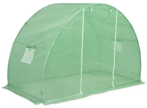 vidaXL Skleník s oceľovými základmi 4,5 m² 300x150x200 cm-