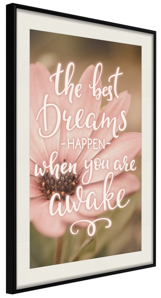 Artgeist Plagát - The Best Dreams Happen When You Are Awake [Poster] Veľkosť: 30x45, Verzia: Čierny rám