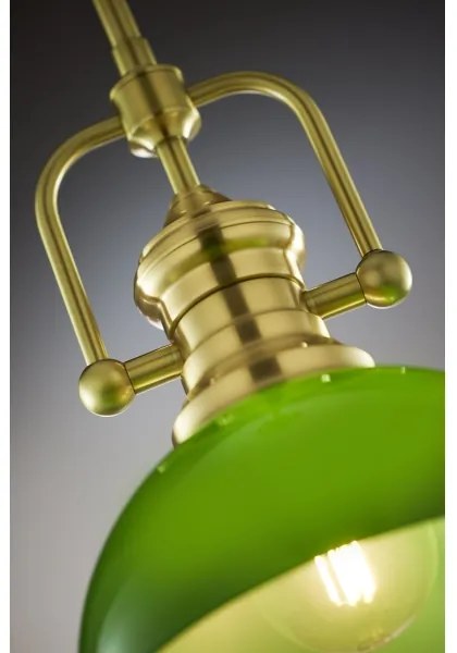 Jupiter 2073 - Luster na tyči PLATINO 1xE27/15W/230V zelená/zlatá