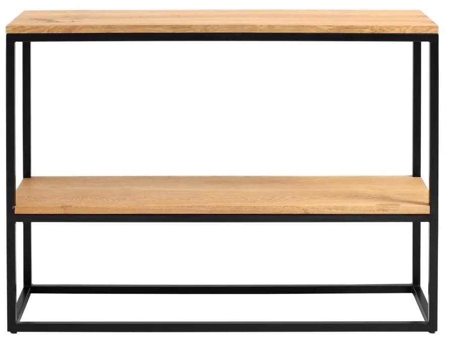 Čierny konzolový stolík z dubového dreva Custom Form Julita