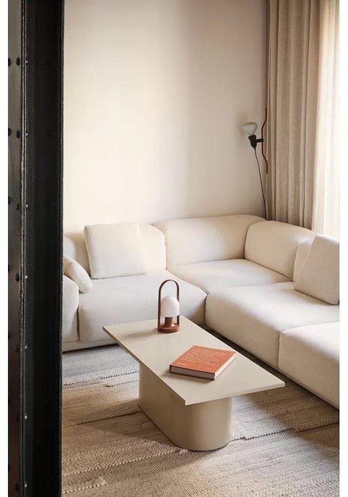 Krémovobiely konferenčný stolík 50x111 cm Totem – Teulat