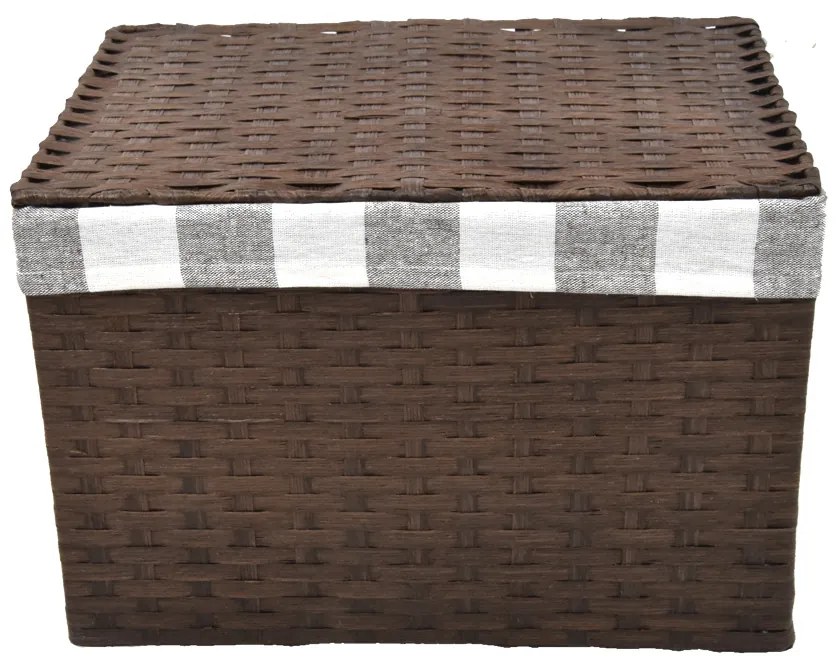 Úložný box s vekom hnedy Rozmery (cm): 43x32, v. 30